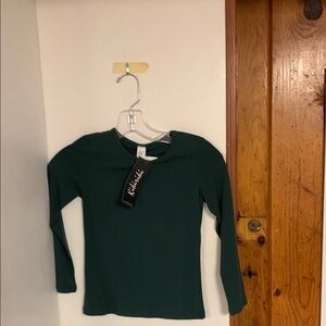 Kids Long Sleeve Green Shirt